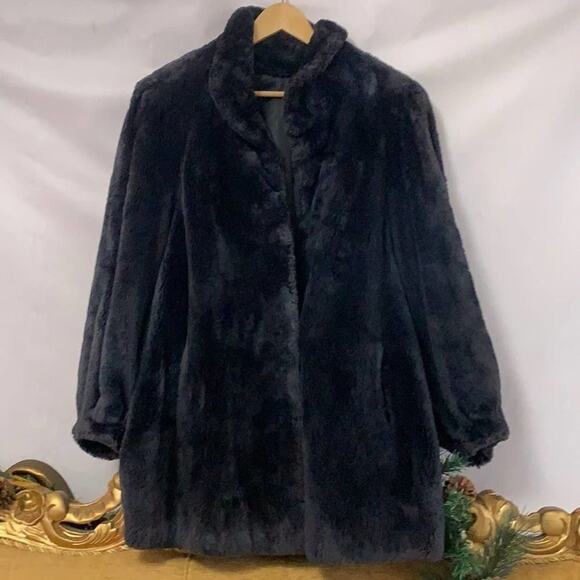 CHRISTIAN DIOR RARE BLUE BULKY FUR COAT‎ JACKET - Picture 1 of 16
